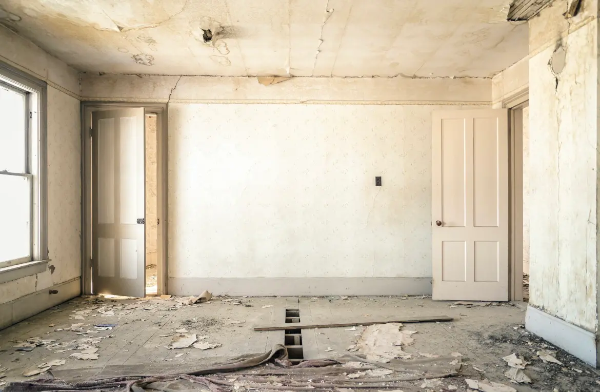 Waste disposal crew managing a cleanout project in Bigfork